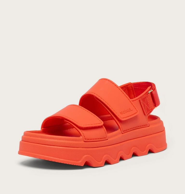 Sandale imprim&eacute;e &agrave; Plateforme KINETIC Sunchase Femme, Color: Crimson Fire, Sea Salt, image 8