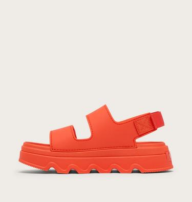 Sandale imprim&eacute;e &agrave; Plateforme KINETIC Sunchase Femme, Color: Crimson Fire, Sea Salt, image 4