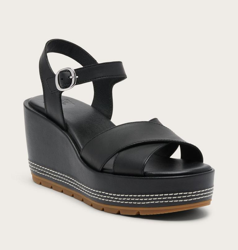 Sunpeak Wedge Ankle Strap Sandales Pour Femme, Color: Black, Gum 2, image 7