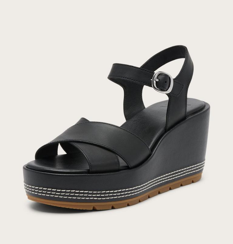 Sunpeak Wedge Ankle Strap Sandales Pour Femme, Color: Black, Gum 2, image 8