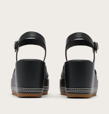 Sunpeak Wedge Ankle Strap Women's Sandal, Color: Black, Gum 2, image 7