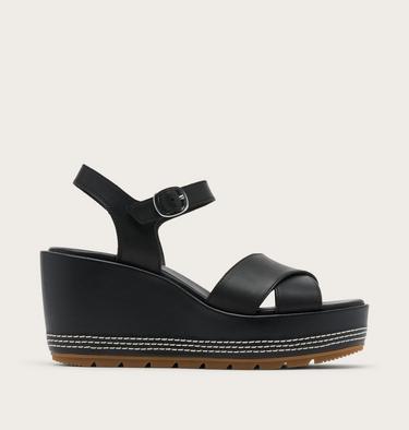 Sunpeak Wedge Ankle Strap Women's Sandal, Color: Black, Gum 2, image 5