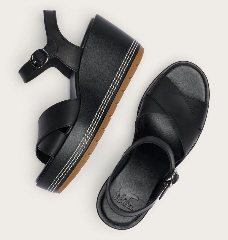 Sunpeak Wedge Ankle Strap Women's Sandal, Color: Black, Gum 2, image 4