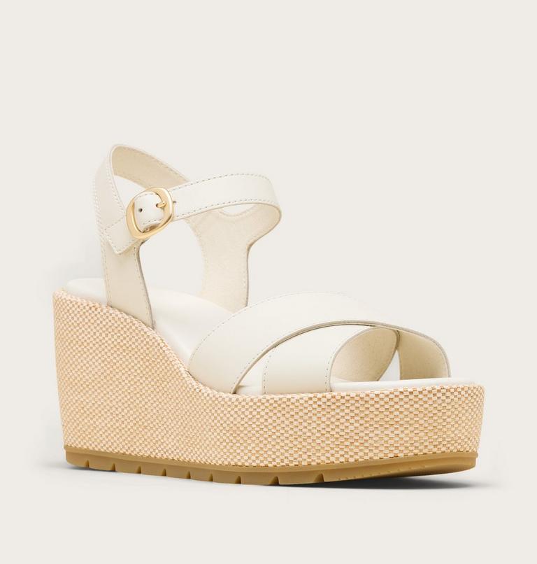 Sunpeak Wedge Ankle Strap Women's Sandal, Color: Chalk, Gum 16, image 7
