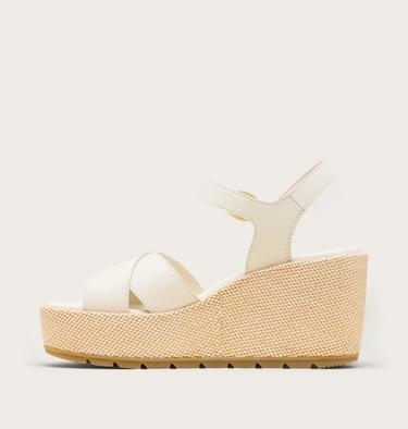 Sunpeak Wedge Ankle Strap Women's Sandal, Color: Chalk, Gum 16, image 8