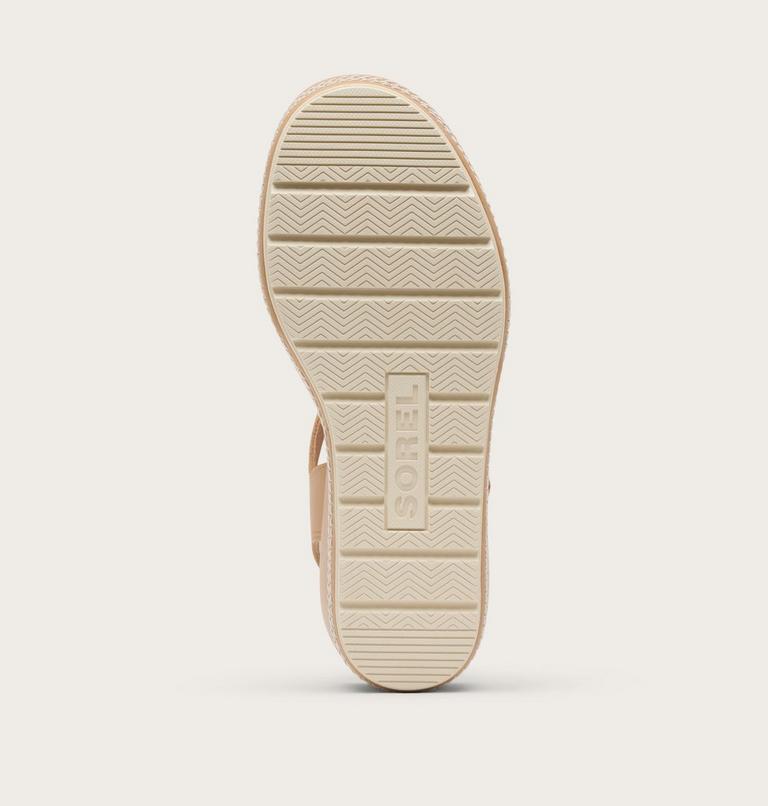 Sunpeak Wedge Ankle Strap Women's Sandal, Color: Honest Beige, Chalk, image 7