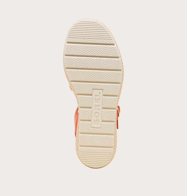 Sunpeak Wedge Ankle Strap Sandales Pour Femme, Color: Crimson Fire, Chalk, image 7