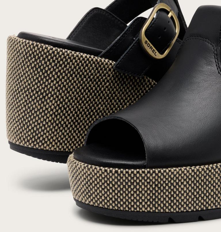 Sunpeak Wedge Slide Women's Sandal, Color: Black, Natural, image 5