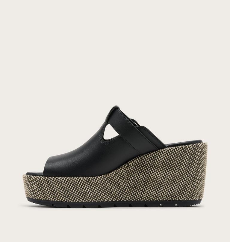 Sunpeak Wedge Slide Women's Sandal, Color: Black, Natural, image 4
