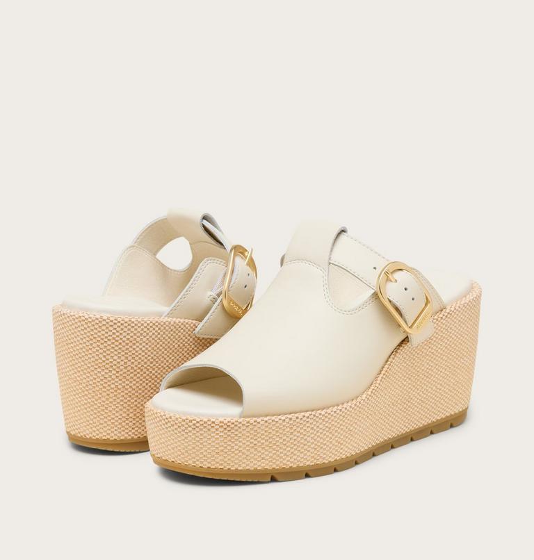 Sunpeak Wedge Slide Women's Sandal, Color: Chalk, Gum 16, image 6