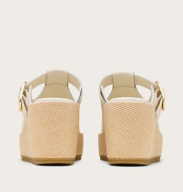 Sunpeak Wedge Slide Women's Sandal, Color: Chalk, Gum 16, image 7