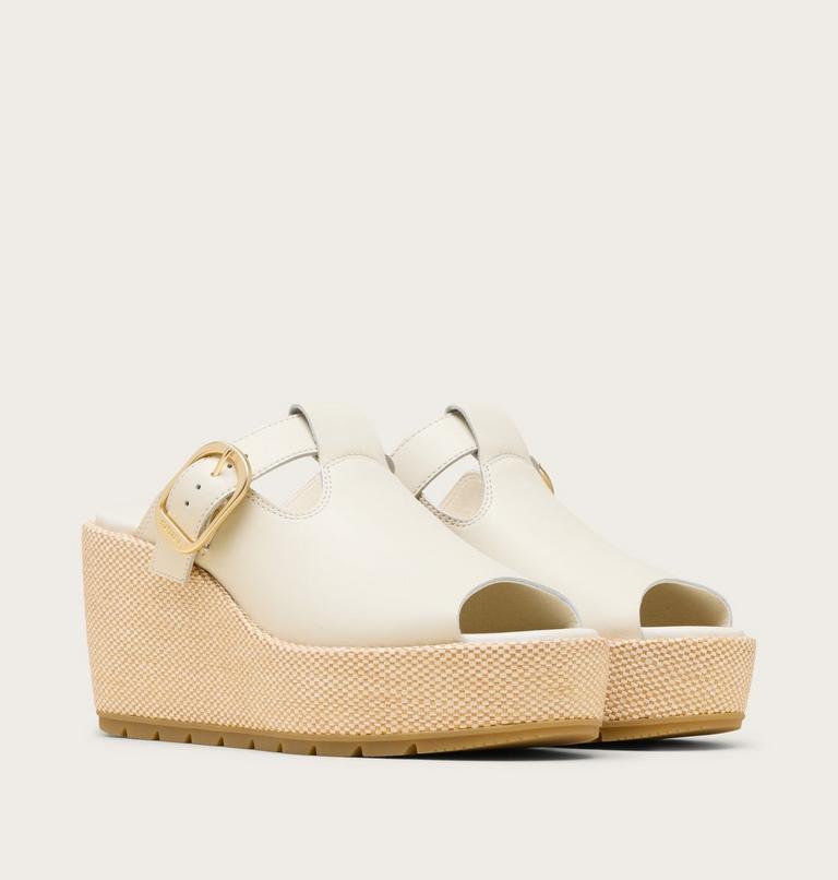 Sunpeak Wedge Slide Women's Sandal, Color: Chalk, Gum 16, image 2