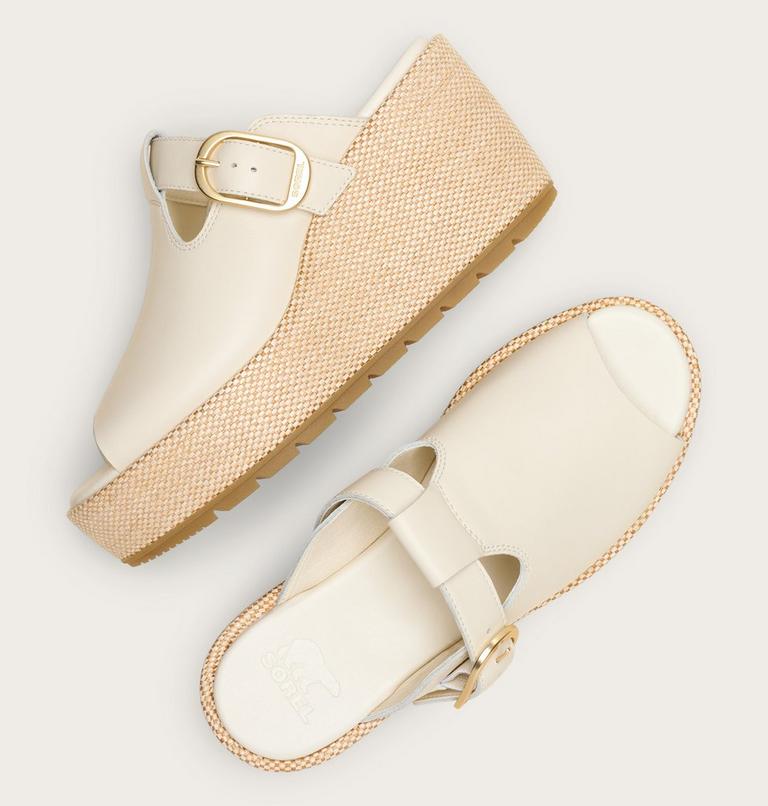 Sunpeak Wedge Slide Women's Sandal, Color: Chalk, Gum 16, image 4