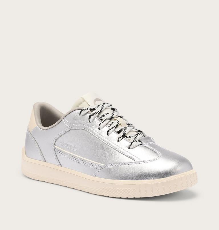 Women's ONA Drift Low Sneaker, Color: Pure Silver, Sea Salt, image 7