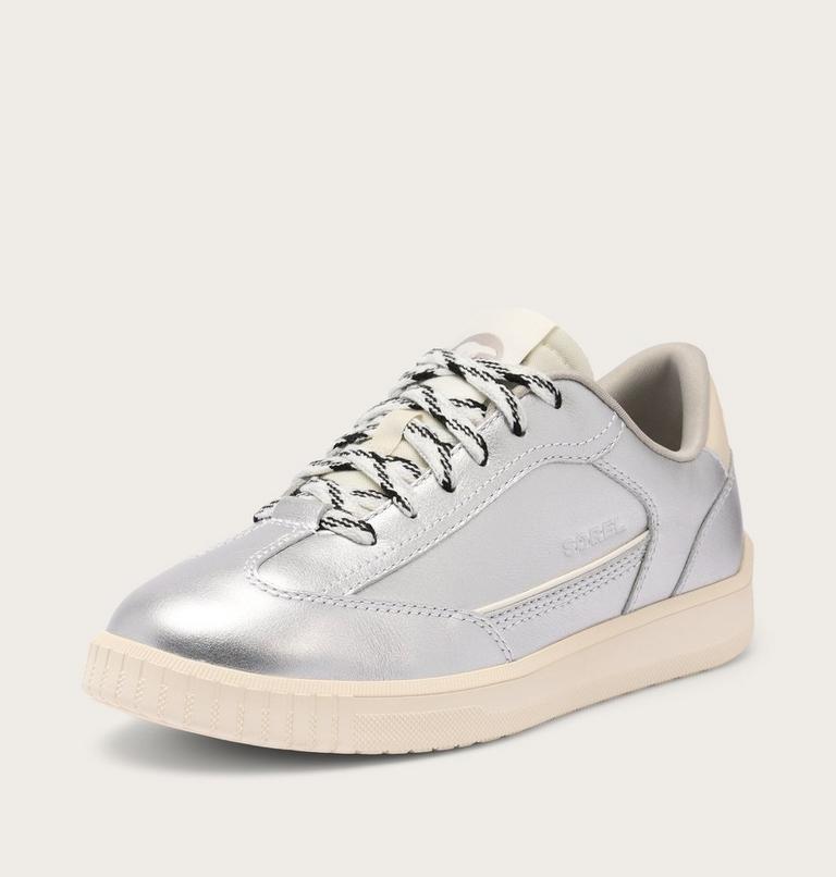 Women's ONA Drift Low Sneaker, Color: Pure Silver, Sea Salt, image 8