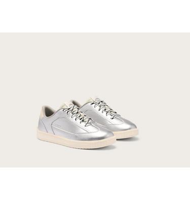 Women's ONA Drift Low Sneaker, Color: Pure Silver, Sea Salt, image 2