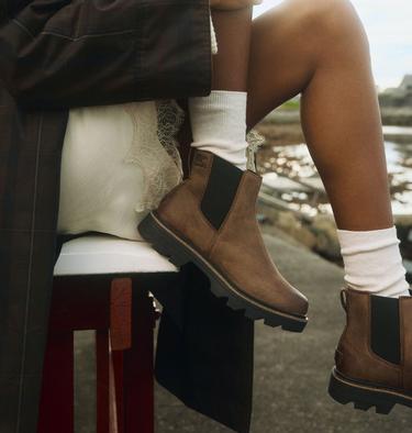 REVEL RD wasserdichte Chelsea Boots f&uuml;r Frauen, Color: Tobacco, Black, image 2