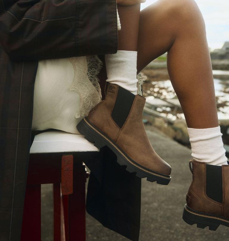 Women's Revel RD Chelsea Waterproof Boots, Color: Tobacco, Black, image 2