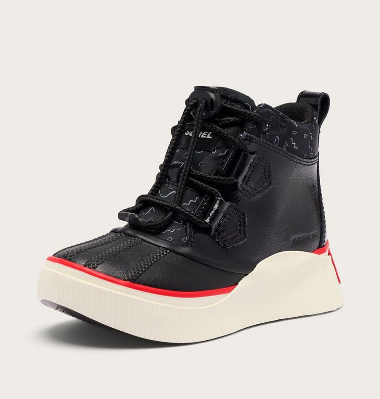 Kids' OUT N ABOUT IV Classic Waterproof Boots, Color: Black, Bright Red, image 8