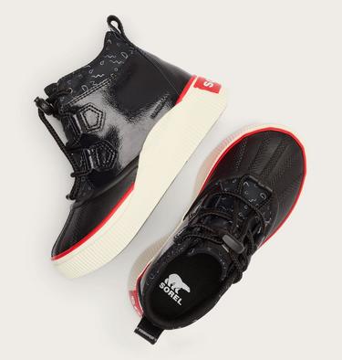 OUT N ABOUT IV Bottes classiques imperméables pour jeunes, Color: Black, Bright Red, image 20