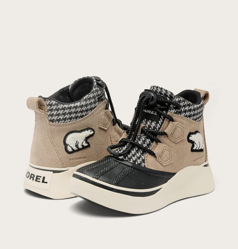 OUT N ABOUT IV Bottes classiques imperméables pour jeunes, Color: Omega Taupe, Black, image 5