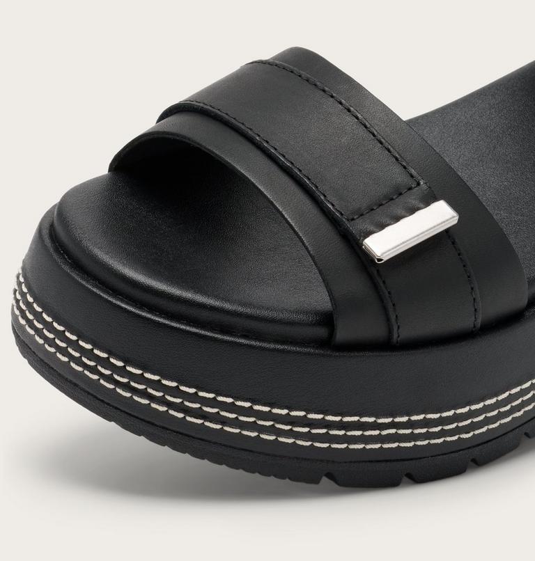 Sunpeak Platform Y-Strap Women's Sandal, Color: Black, Black, image 5