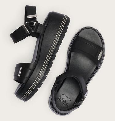 Sunpeak Platform Y-Strap Women's Sandal, Color: Black, Black, image 4