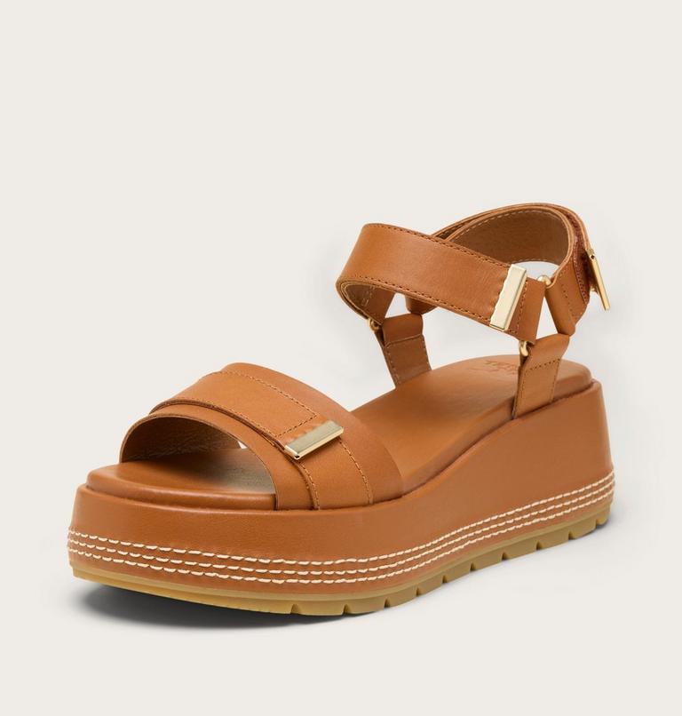 Sunpeak Platform Y-Strap Sandales Pour Femme, Color: Iced Tea, Gum 16, image 8