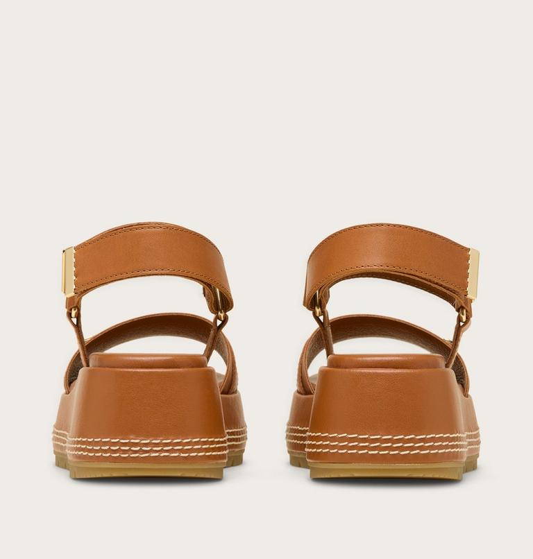 Sunpeak Platform Y-Strap Women's Sandal, Color: Iced Tea, Gum 16, image 3