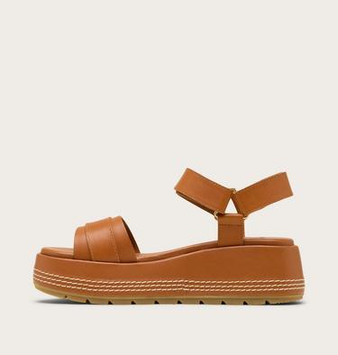 Sunpeak Platform Y-Strap Women's Sandal, Color: Iced Tea, Gum 16, image 4