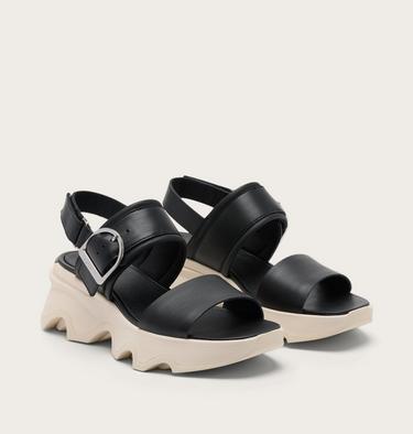 Kinetic Impact Wedge Women's Sandal, Color: Black, Chalk, image 10