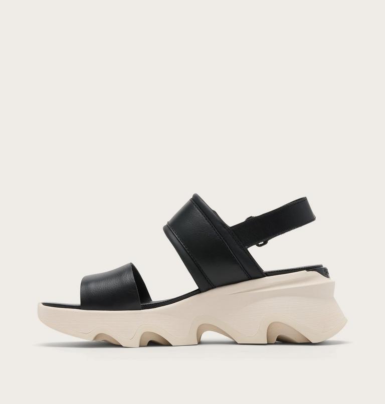 Women's KINETIC Impact Wedge Sandal, Color: Black, Chalk, image 4