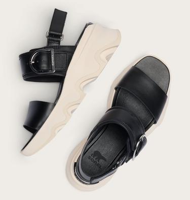 Kinetic Impact Wedge Women's Sandal, Color: Black, Chalk, image 12