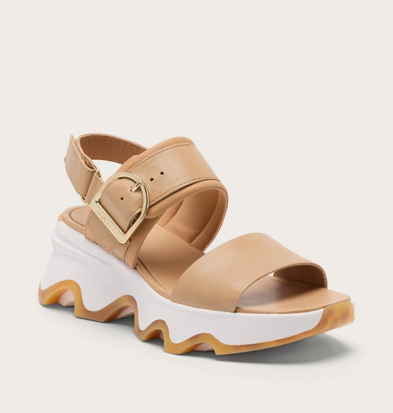 Women's KINETIC Impact Wedge Sandal, Color: Honest Beige, Sea Salt, image 7