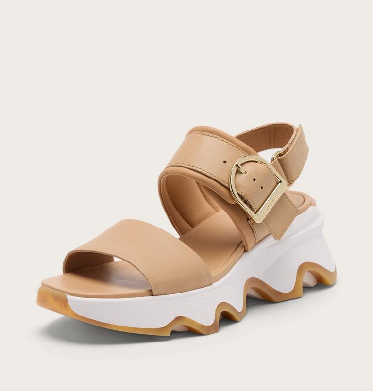 Women's KINETIC Impact Wedge Sandal, Color: Honest Beige, Sea Salt, image 8