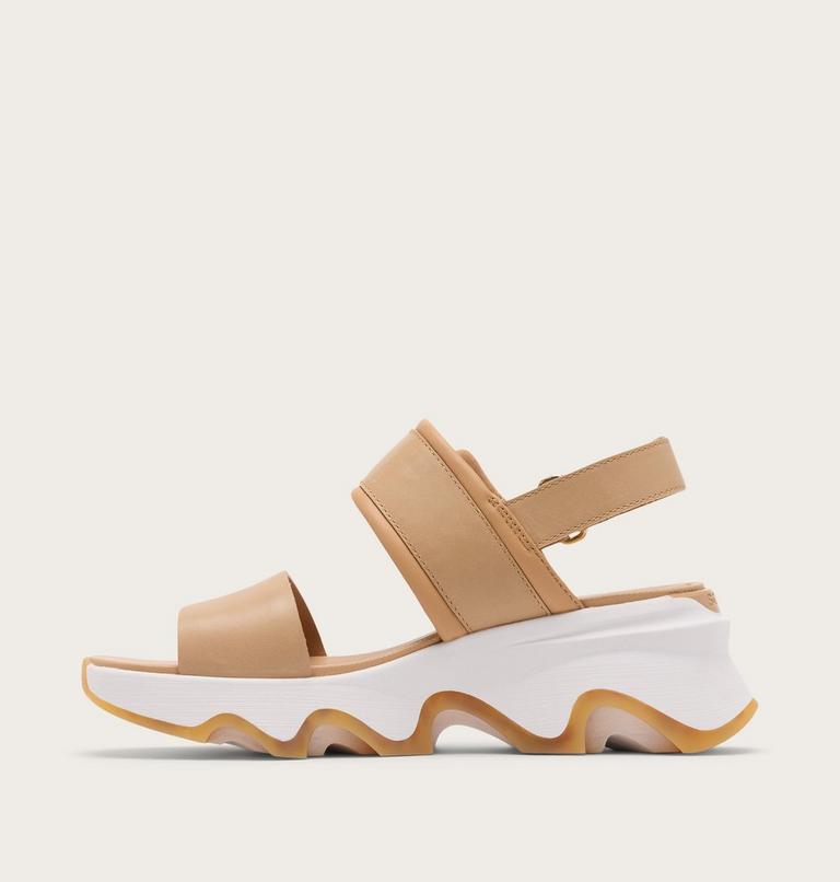 Women's KINETIC Impact Wedge Sandal, Color: Honest Beige, Sea Salt, image 4