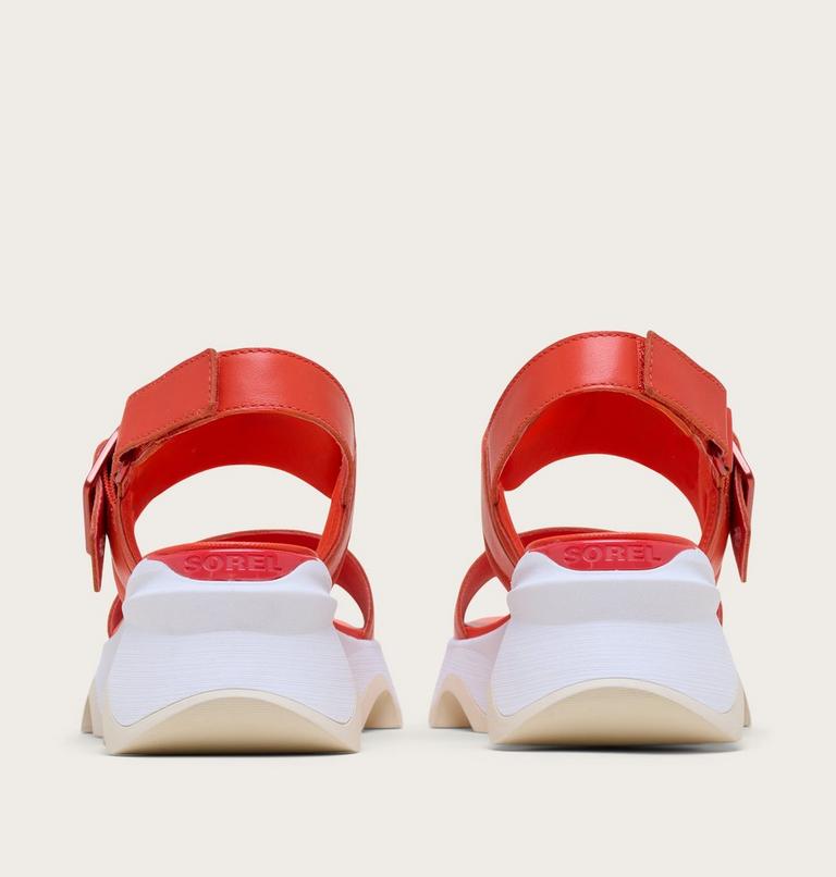 Kinetic Impact Wedge Women's Sandal, Color: Crimson Fire, Honey White, image 3