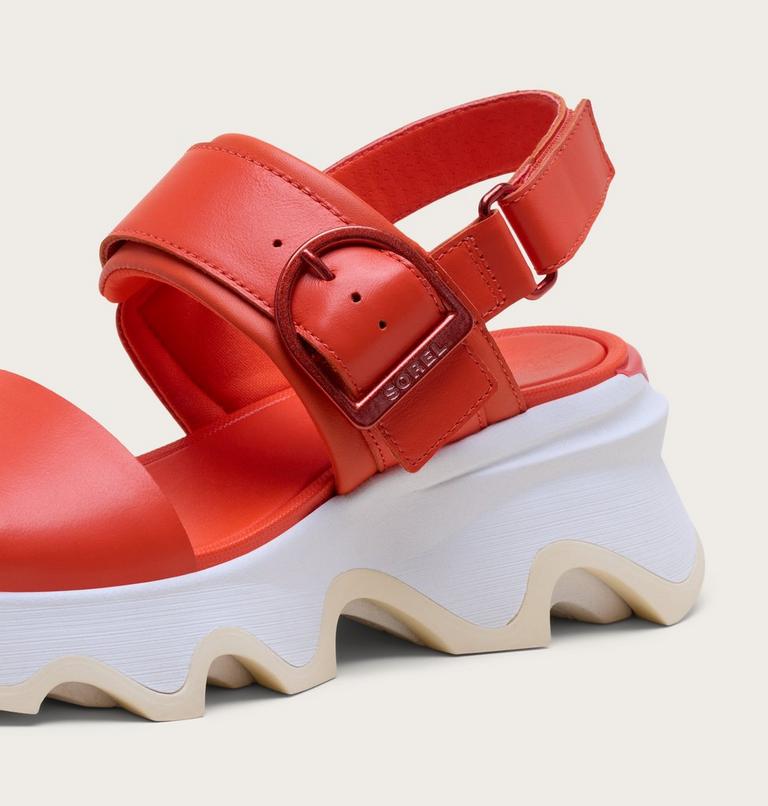 Kinetic Impact Wedge Women's Sandal, Color: Crimson Fire, Honey White, image 5