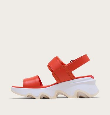 Sandale Compens&eacute;e KINETIC Impact Femme, Color: Crimson Fire, Honey White, image 4
