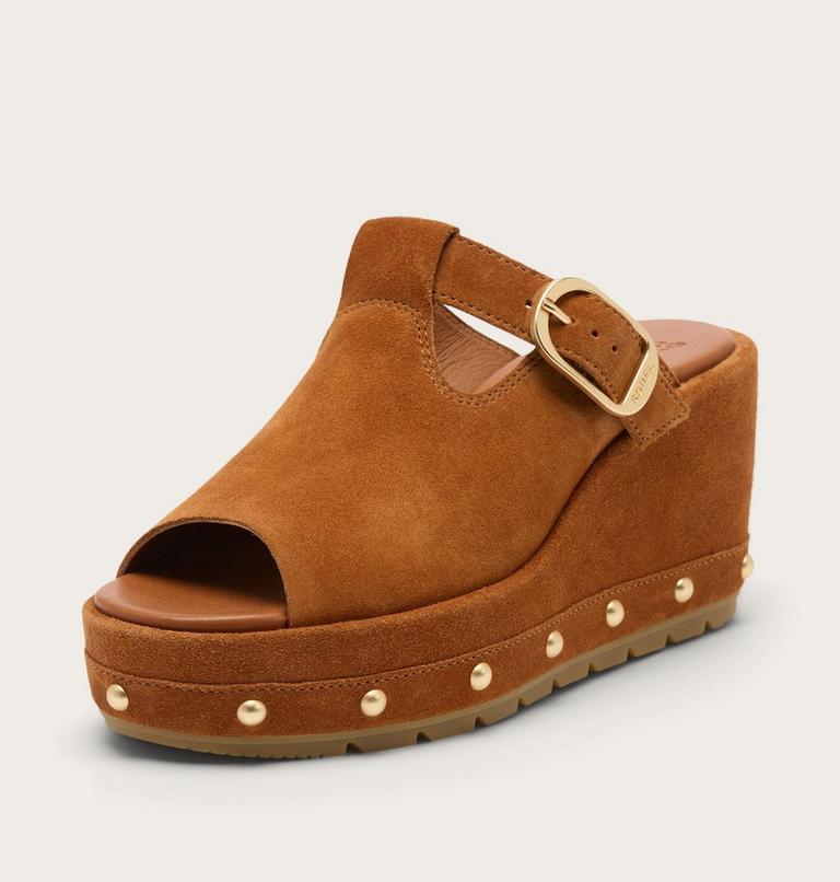 Sunpeak Wedge Slide RVT Sandales Pour Femme, Color: Iced Tea, Gum 16, image 8