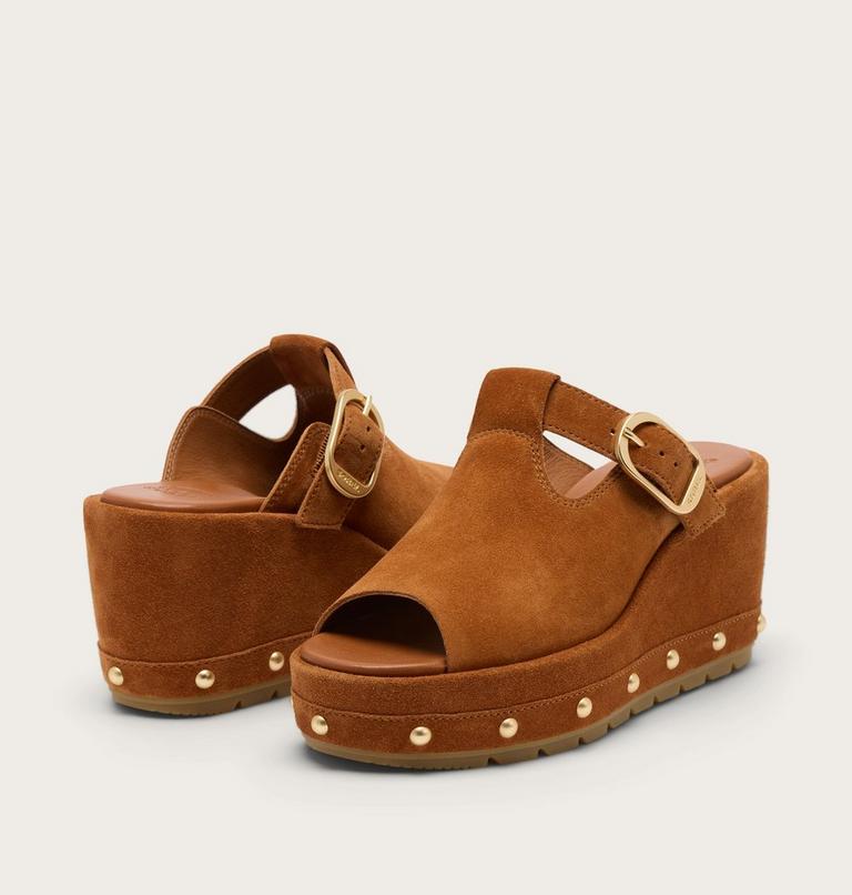 Sunpeak Wedge Slide RVT Women's Sandal, Color: Iced Tea, Gum 16, image 6