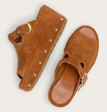 Sunpeak Wedge Slide RVT Women's Sandal, Color: Iced Tea, Gum 16, image 4