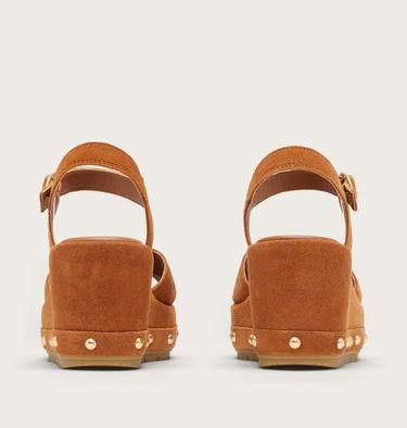 Sunpeak Wedge Ankle Strap RVT Women's Sandal, Color: Iced Tea, Gum 16, image 3