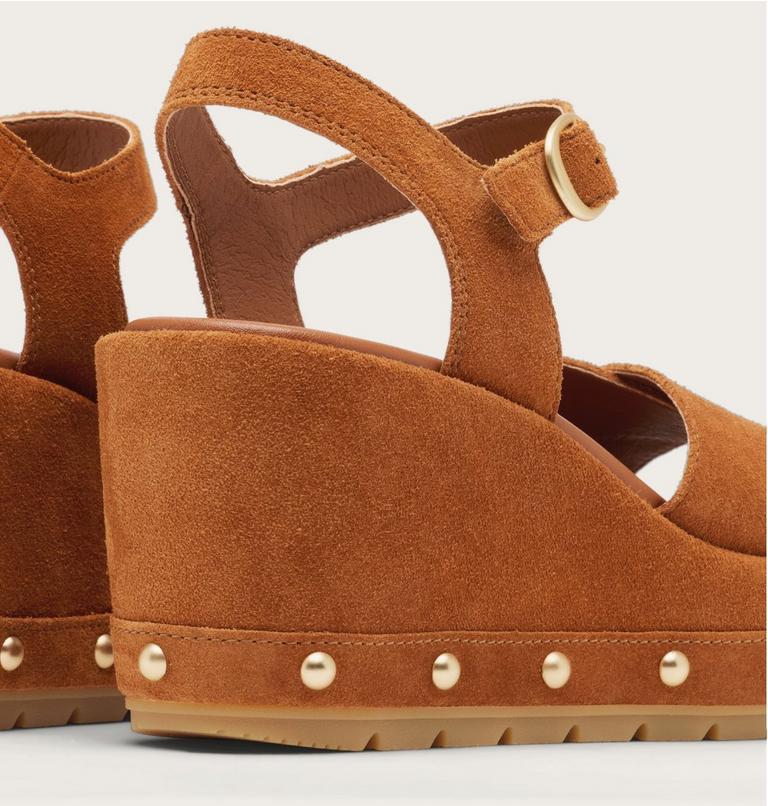 Sunpeak Wedge Ankle Strap RVT Women's Sandal, Color: Iced Tea, Gum 16, image 5