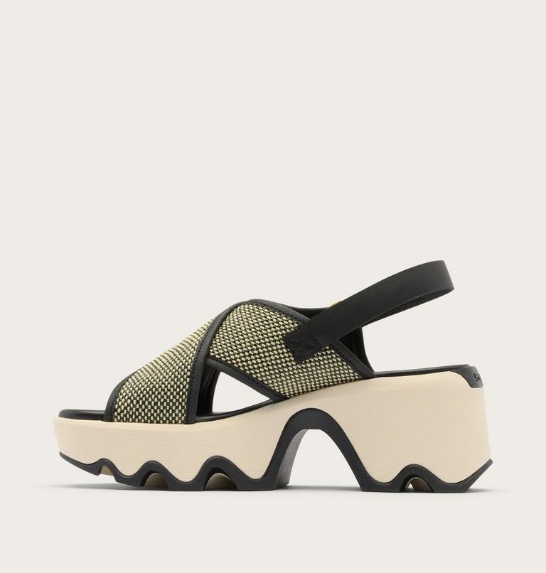 Kinetic Aura Slingback TXT Women's Sandal, Color: Black, Bleached Ceramic, image 4