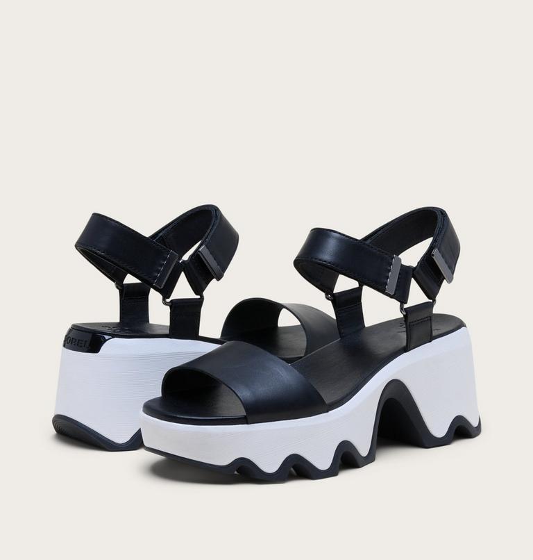 Kinetic Aura Y-Strap Women's Sandal, Color: Black, Sea Salt, image 9