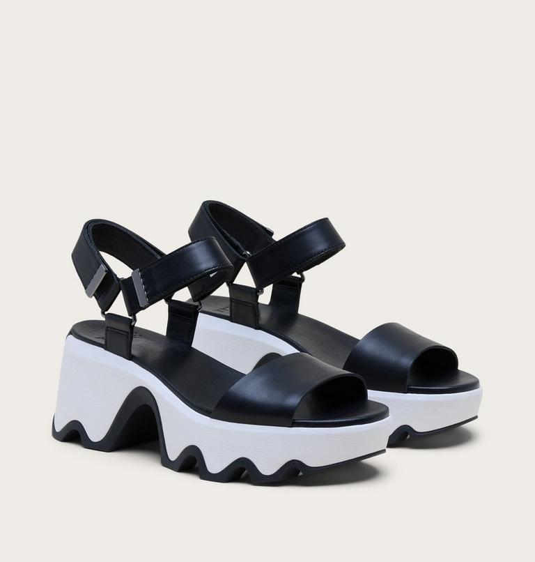 Kinetic Aura Y-Strap Women's Sandal, Color: Black, Sea Salt, image 2