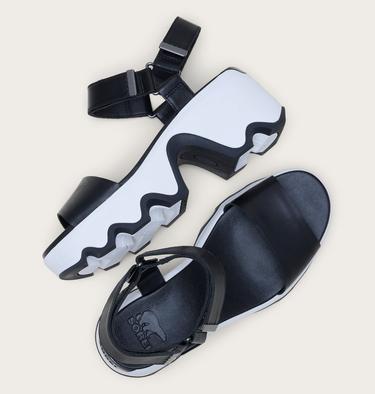 Kinetic Aura Y-Strap Women's Sandal, Color: Black, Snow, image 12