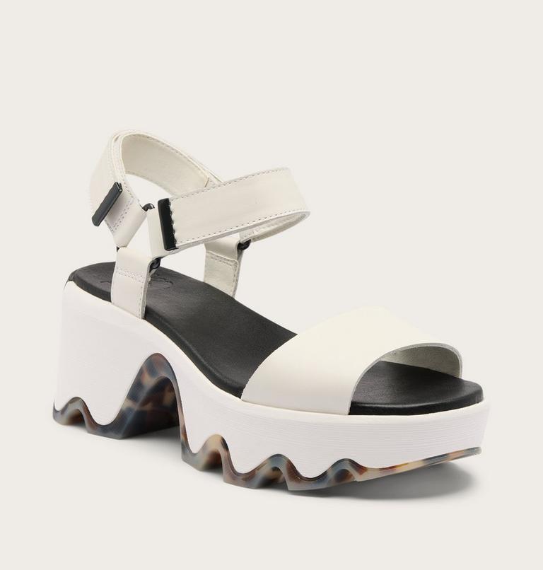 Kinetic Aura Y-Strap Women's Sandal, Color: Sea Salt, Black, image 7