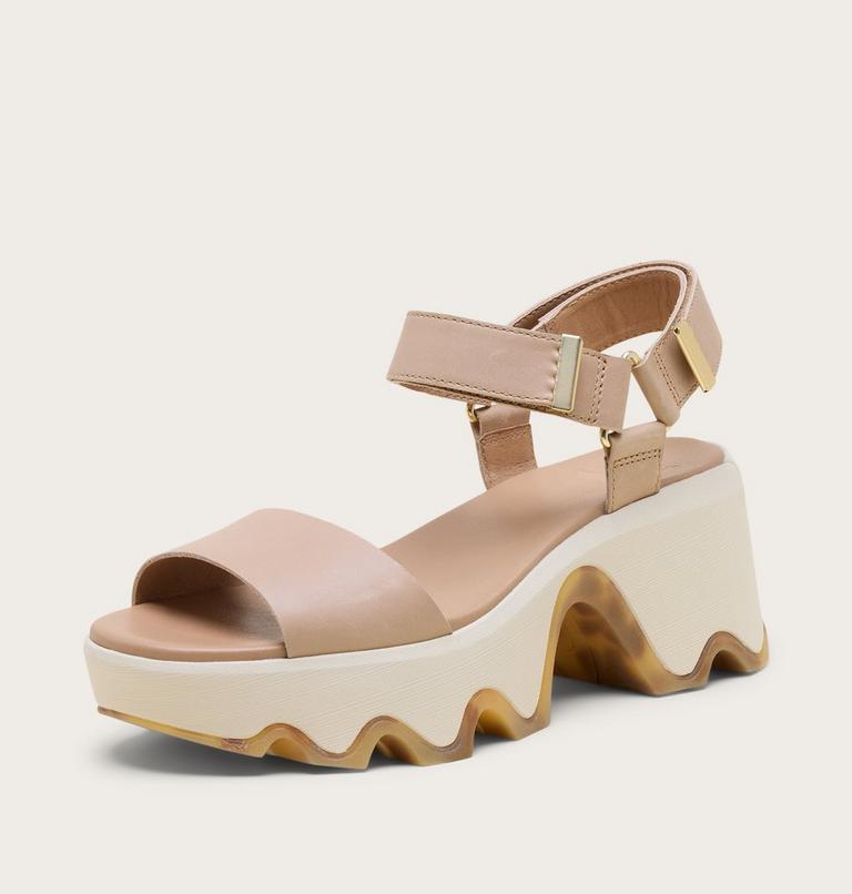 Kinetic Aura Y-Strap Women's Sandal, Color: Honest Beige, Bleached Ceramic, image 8